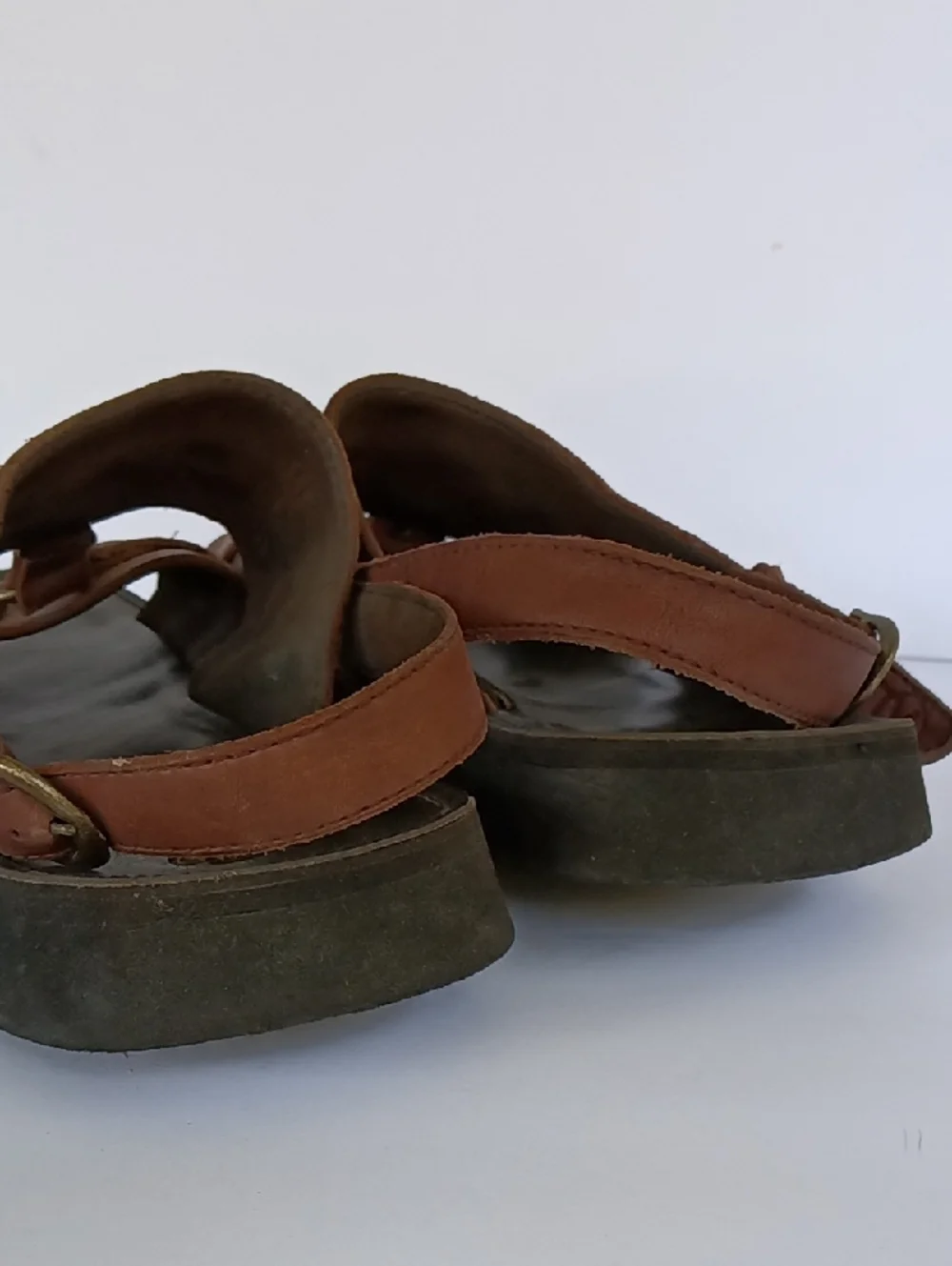 Vans Vintage Monk Sandals Mens Sze 12 Leather Upper